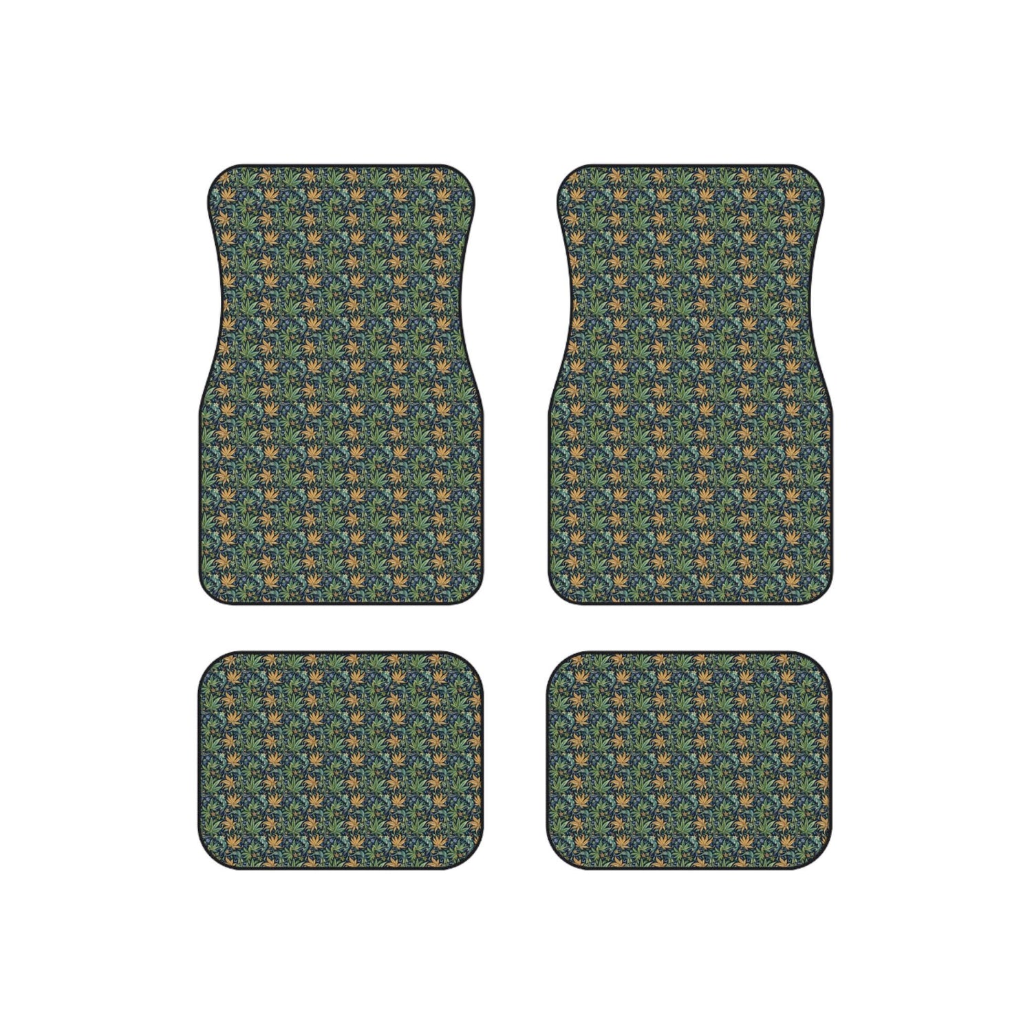 Floral Car Mats Set, Vibrant Auto Accessories, Unique Car Decor, Gift for Car Lovers, Stylish Floor Mats, Perfect for Road Trips