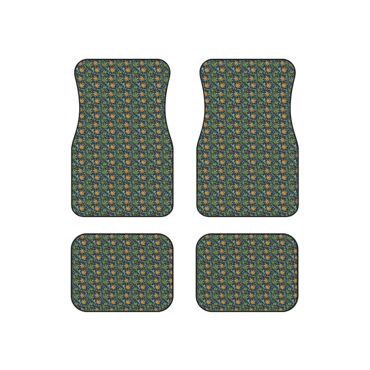 Floral Car Mats Set, Vibrant Auto Accessories, Unique Car Decor, Gift for Car Lovers, Stylish Floor Mats, Perfect for Road Trips
