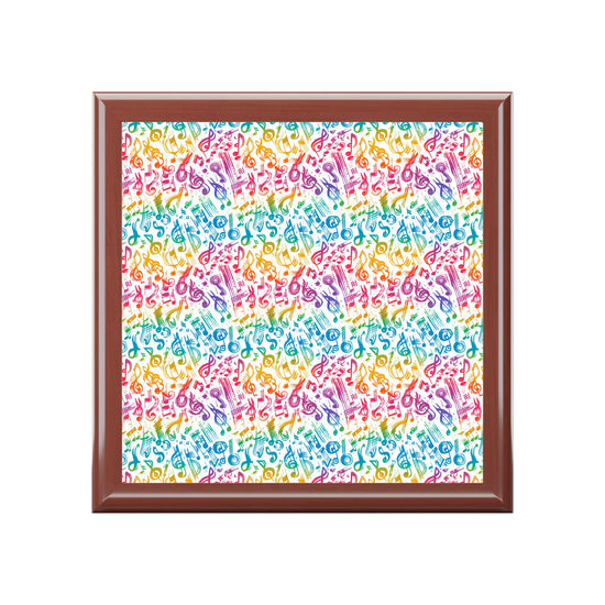 Colorful Music Note Jewelry Box, Decorative Storage for Musicians, Gift for Music Lovers, Unique Keepsake Organizer