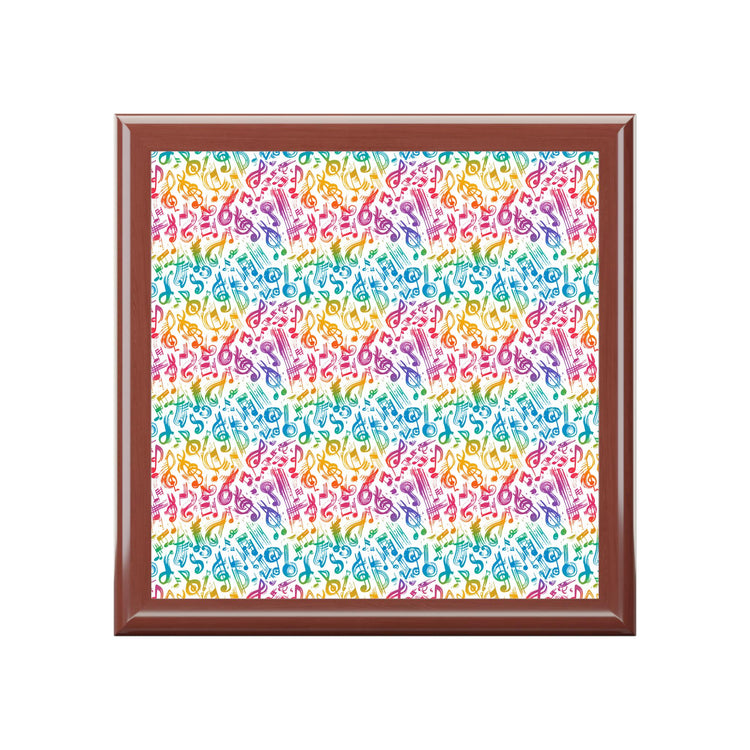 Colorful Music Note Jewelry Box, Decorative Storage for Musicians, Gift for Music Lovers, Unique Keepsake Organizer