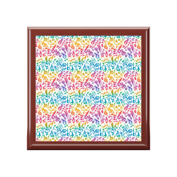 Colorful Music Note Jewelry Box, Decorative Storage for Musicians, Gift for Music Lovers, Unique Keepsake Organizer