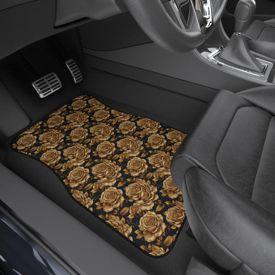 Elegant Floral Car Mats Set, Stylish Floor Mats for Cars, Vintage Rose Design for Home Decor, Unique Gift for Car Lovers, Car Accessories