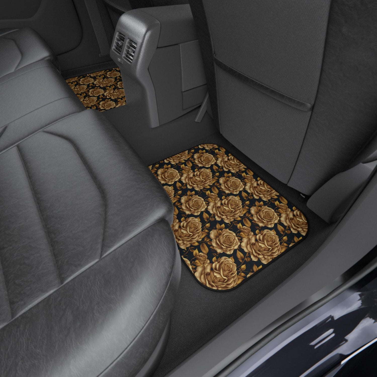 Elegant Floral Car Mats Set, Stylish Floor Mats for Cars, Vintage Rose Design for Home Decor, Unique Gift for Car Lovers, Car Accessories