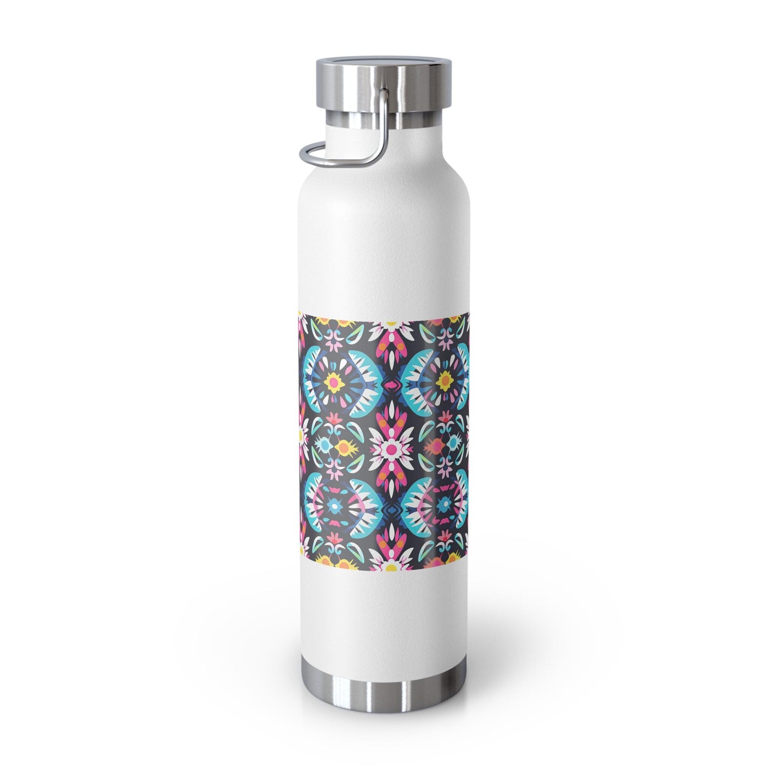 Vibrant Floral Insulated Water Bottle, Stylish Travel Mug, Eco-Friendly Hydration, Gift for Nature Lovers, Summer Picnics, Colorful Outdoor