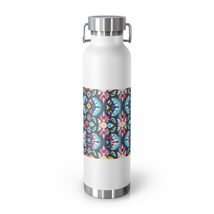 Vibrant Floral Insulated Water Bottle, Stylish Travel Mug, Eco-Friendly Hydration, Gift for Nature Lovers, Summer Picnics, Colorful Outdoor
