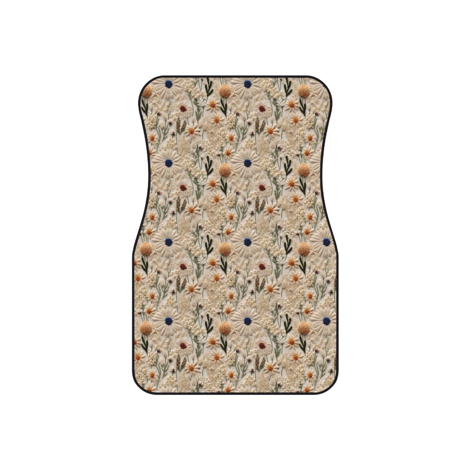 Floral Car Mats Set of 4, Elegant Car Accessories, Nature Inspired Vehicle Decor, Gifts for New Car Owners, Flower Design Floor Mats