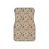 Floral Car Mats Set of 4, Elegant Car Accessories, Nature Inspired Vehicle Decor, Gifts for New Car Owners, Flower Design Floor Mats