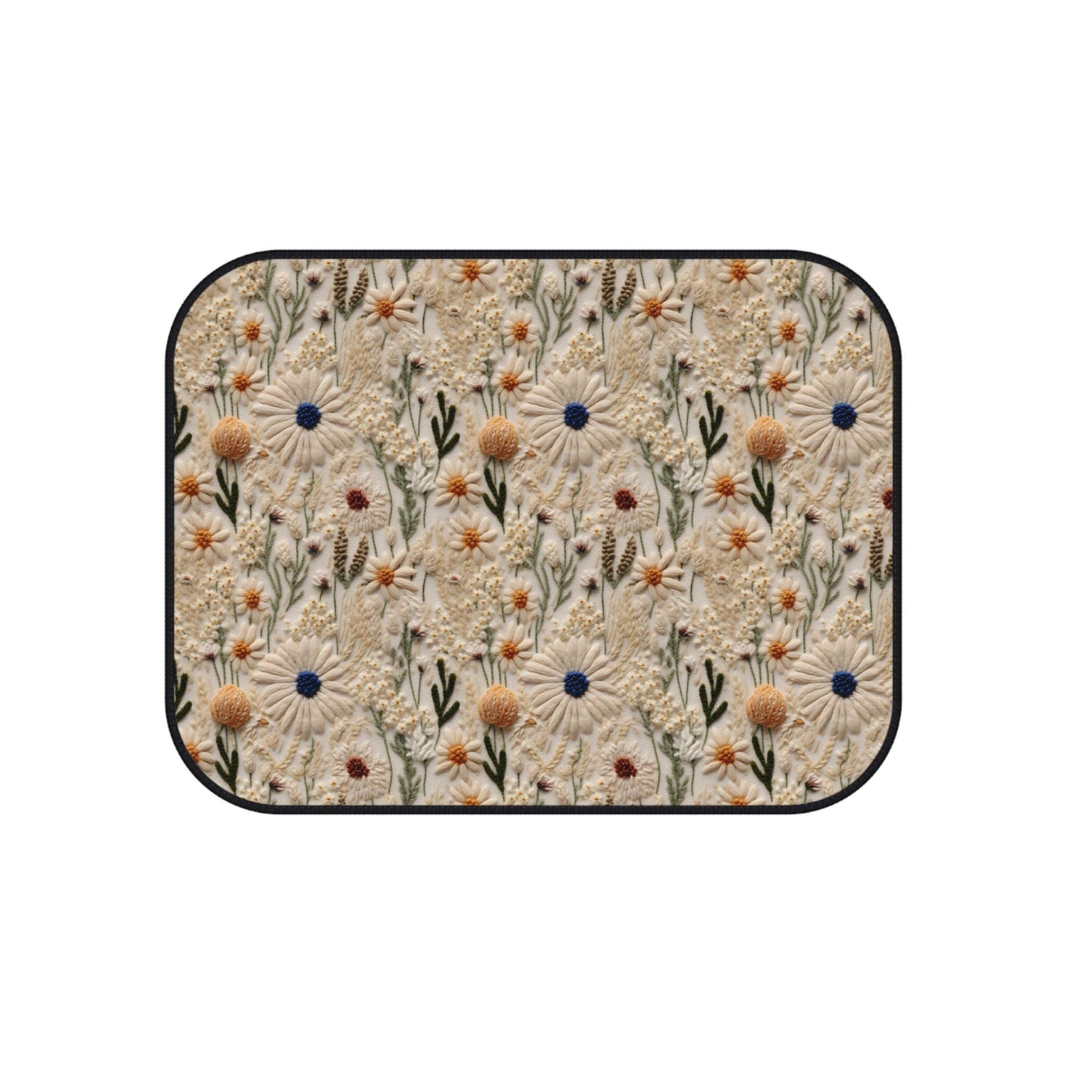 Floral Car Mats Set of 4, Elegant Car Accessories, Nature Inspired Vehicle Decor, Gifts for New Car Owners, Flower Design Floor Mats