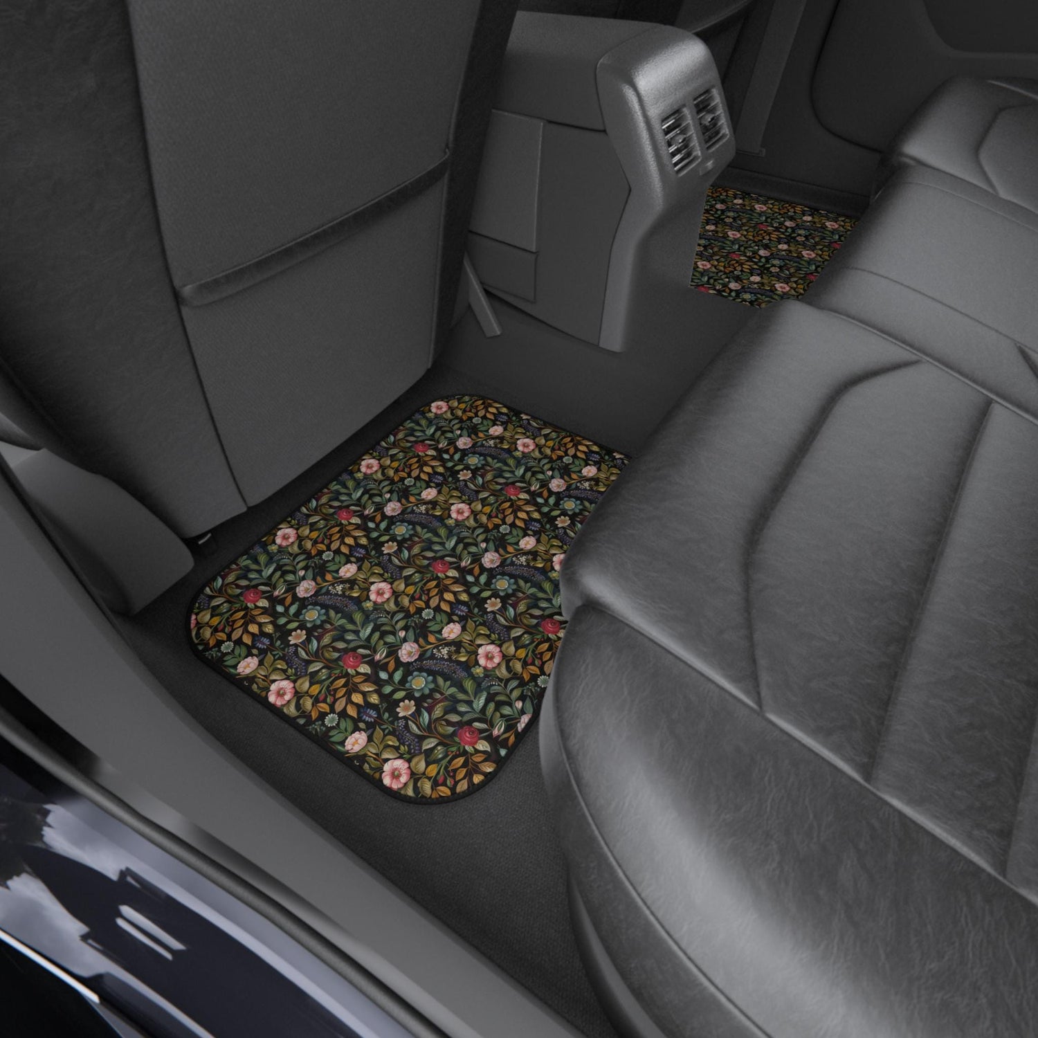 Floral Car Mats Set, Stylish Vehicle Floor Mats, Perfect for Flower Lovers, Great Gift for Home Decor, Car Accessories