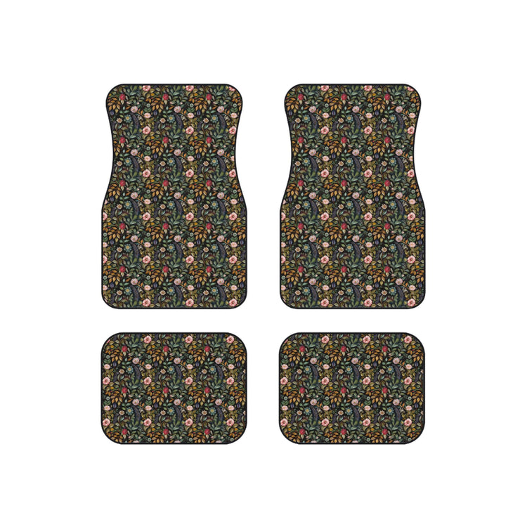 Floral Car Mats Set, Stylish Vehicle Floor Mats, Perfect for Flower Lovers, Great Gift for Home Decor, Car Accessories