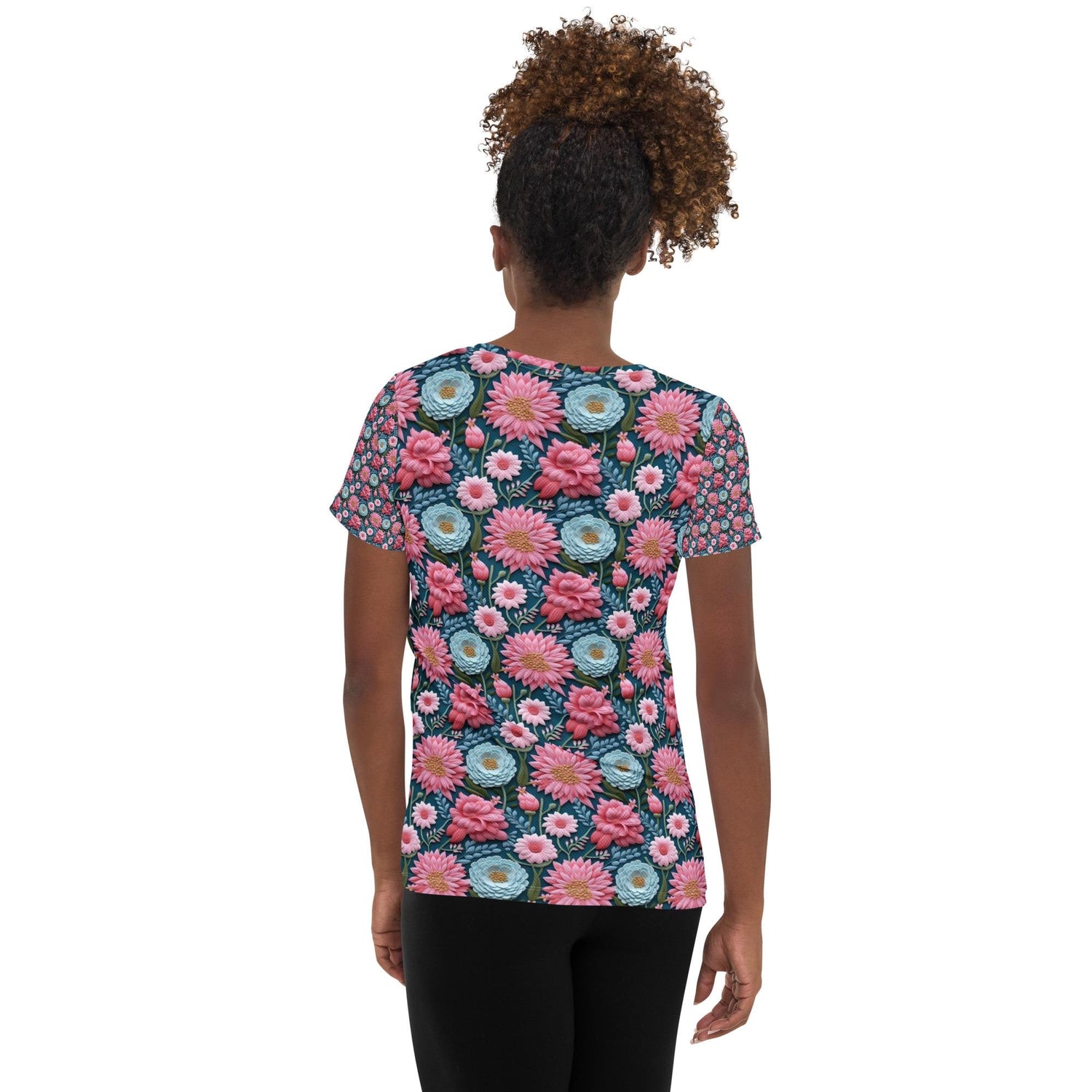 Women’s 3D Spring Floral All-Over Print Shirt - Beautiful Vibrant Floral Pattern, Trendy Casual Top, Perfect for Spring & Summer
