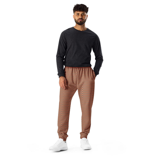 Men’s Geometric Pattern Joggers – Trendy, Stylish, Comfortable Activewear – All-Over Design, Perfect Fit for Every Occasion