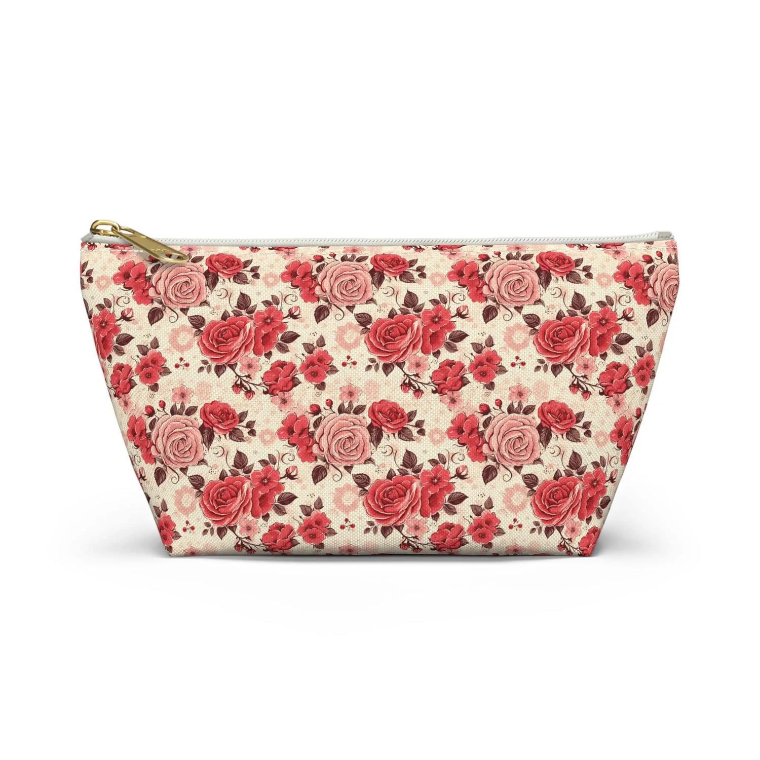 Vintage Floral Accessory Pouch, Perfect for Makeup, Travel, Organizing, Gift for Her, Rose Pattern Toiletry Bag