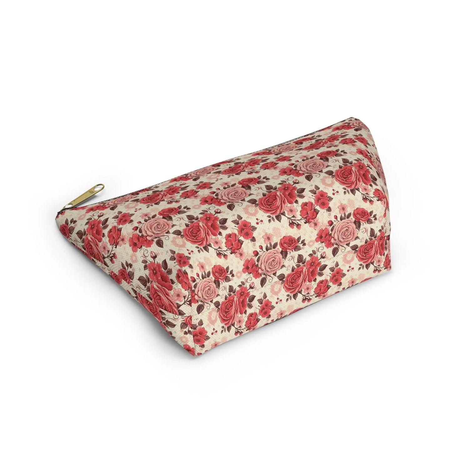 Vintage Floral Accessory Pouch, Perfect for Makeup, Travel, Organizing, Gift for Her, Rose Pattern Toiletry Bag