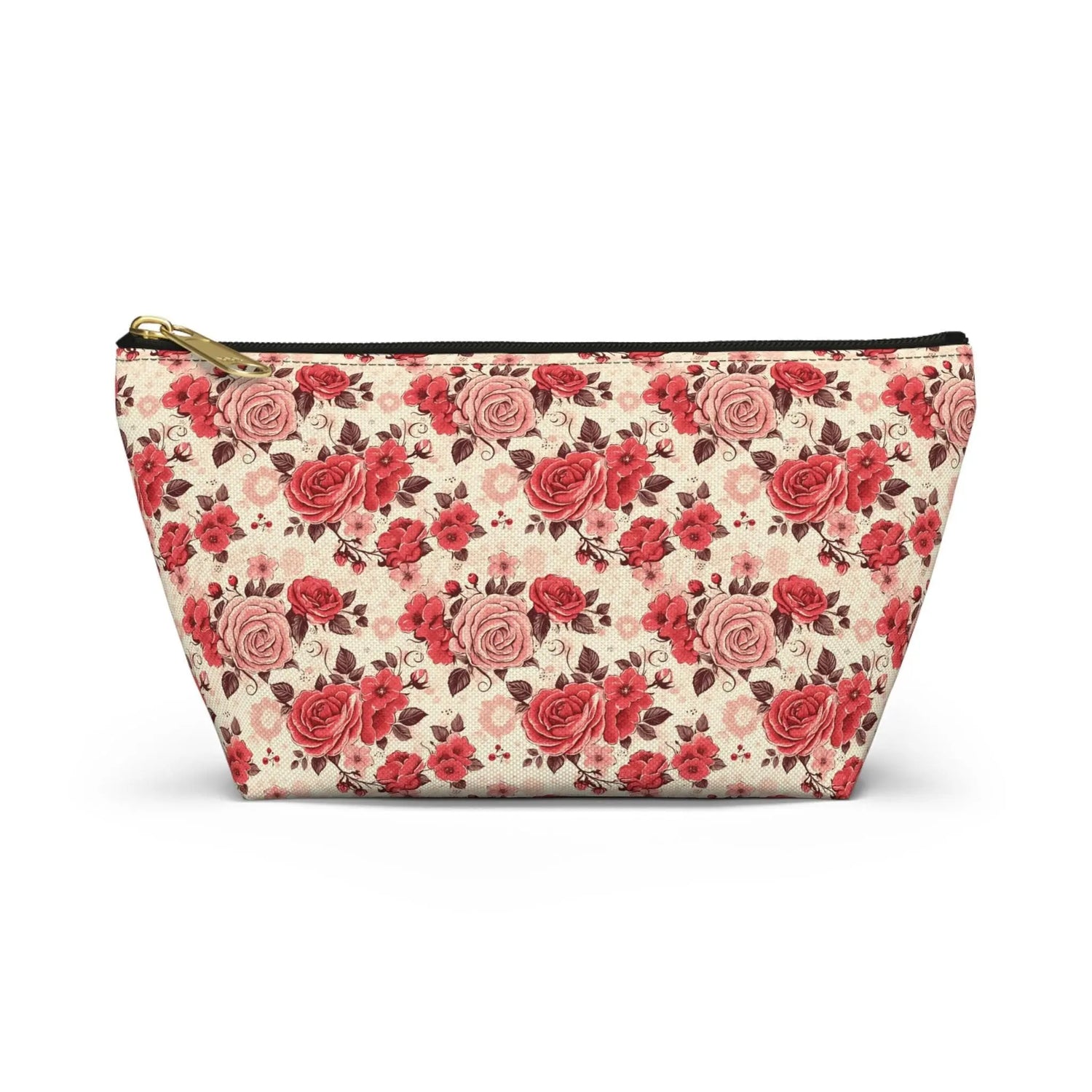 Vintage Floral Accessory Pouch, Perfect for Makeup, Travel, Organizing, Gift for Her, Rose Pattern Toiletry Bag