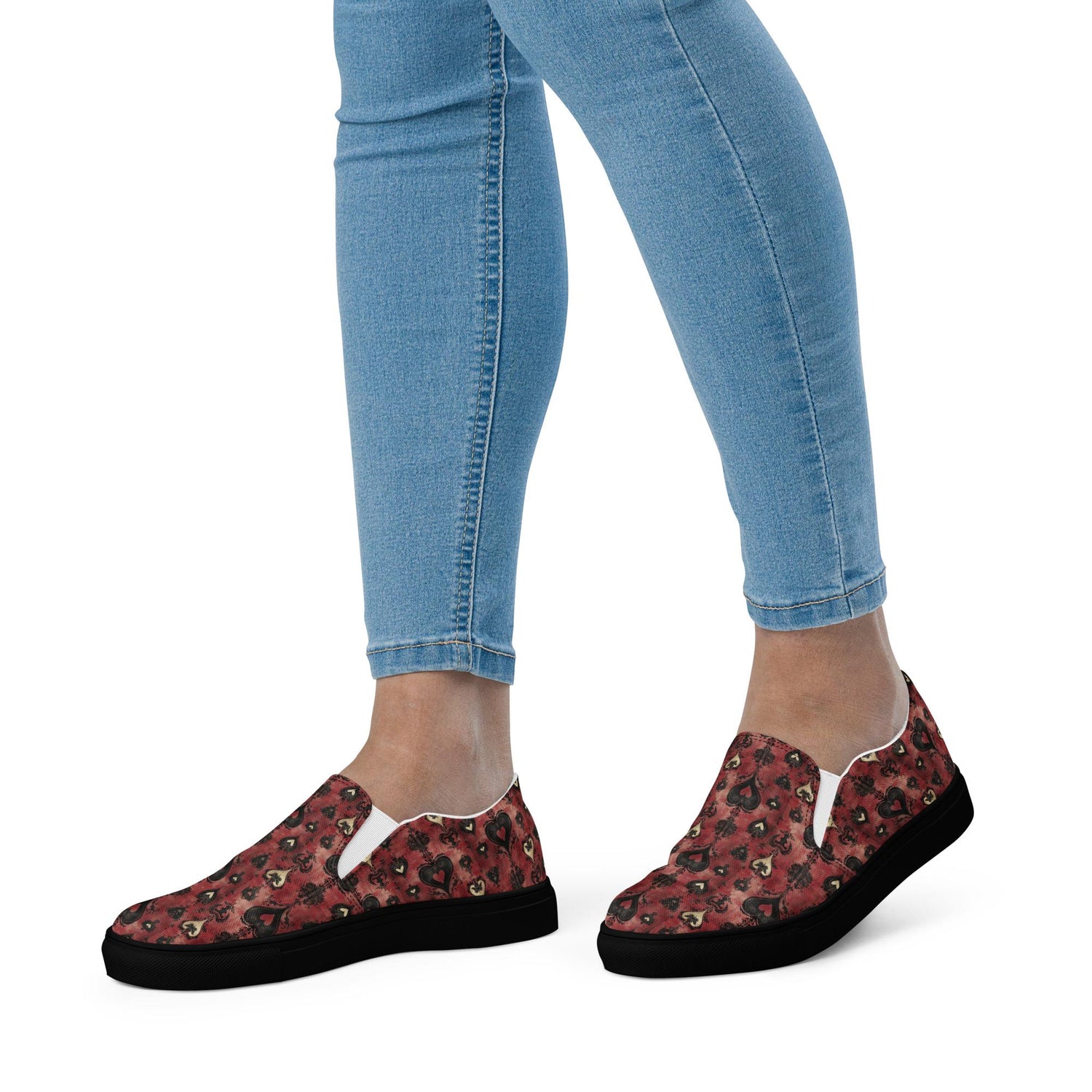 Women’s Floral Print Slip-On Canvas Shoes | Comfortable & Stylish Everyday Flats | Casual Slip-Ons with Vibrant Floral Pattern