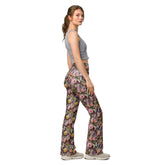 Floral Pattern Flare Leggings for Women | Boho Chic High-Waisted Pants | Comfortable Stylish Floral Print Leggings | Trendy Yoga Lounge Wear