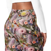 Floral Pattern Flare Leggings for Women | Boho Chic High-Waisted Pants | Comfortable Stylish Floral Print Leggings | Trendy Yoga Lounge Wear