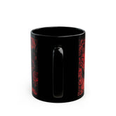 Gothic Romance Mug | Black Mug with Floral Design | Perfect Gift, Home Decor, Coffee Lover&