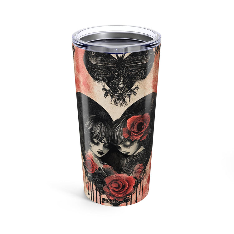Gothic Rose Tumbler 20oz - Unique Floral Travel Mug, Perfect Gift for Coffee Lovers, Valentine&
