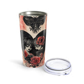 Gothic Rose Tumbler 20oz - Unique Floral Travel Mug, Perfect Gift for Coffee Lovers, Valentine&
