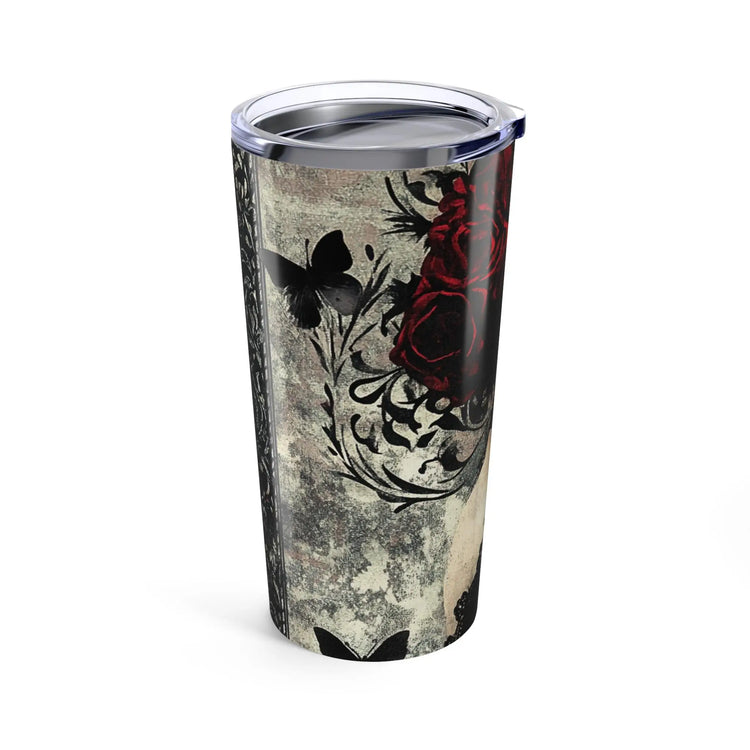 Gothic Rose 20oz Tumbler, Vintage Floral Travel Mug, Elegant Drinkware, Perfect Gift for Her, Halloween Party Accessory, Artisan Travel Mug