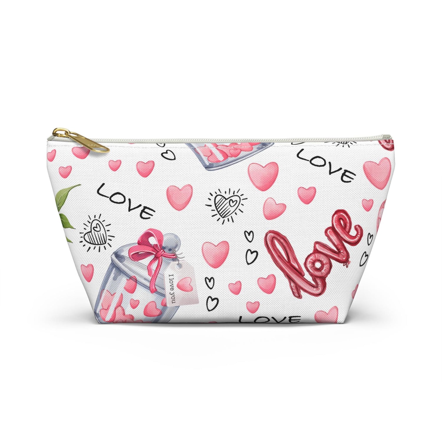 Love-Themed Accessory Pouch, Perfect Gift for Valentine&