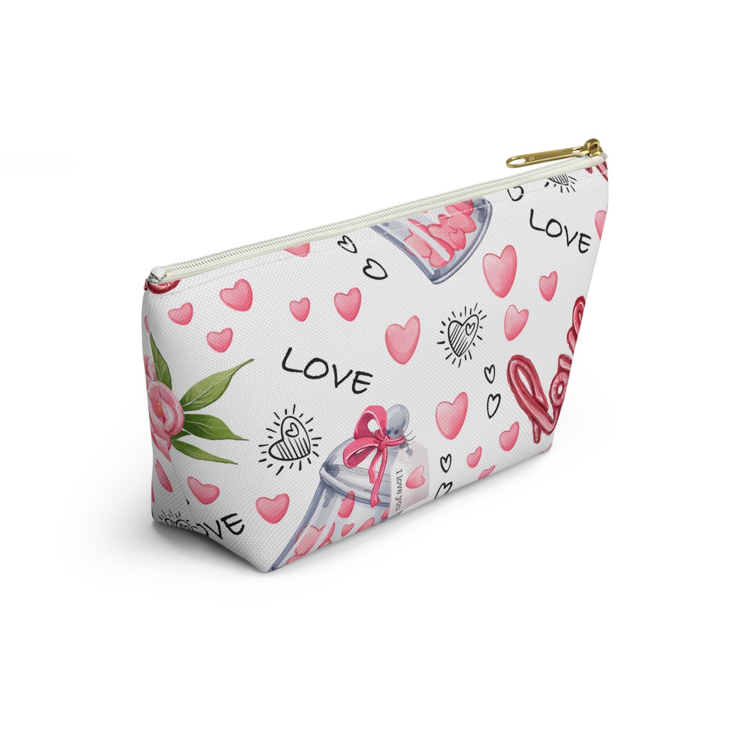 Love-Themed Accessory Pouch, Perfect Gift for Valentine&
