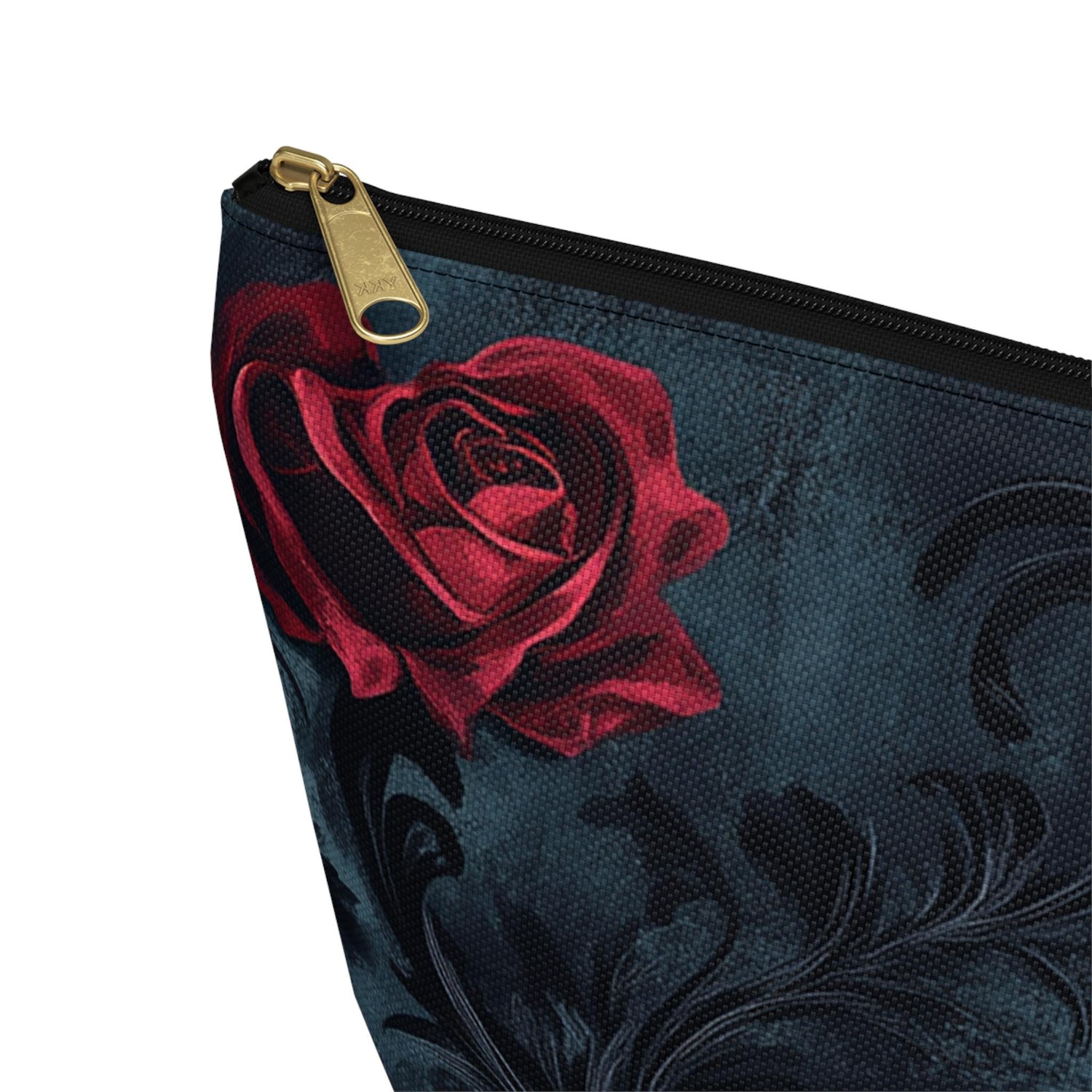 Romantic Floral Accessory Pouch, Heart Design Makeup Bag, Perfect for Gifts, Travel Organizer, Evening Out, Valentine&