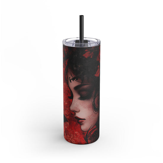 Gothic Chic Skinny Tumbler, 20oz - Stylish Matte Travel Mug for Coffee Lovers, Dark Fantasy Aesthetic, Perfect Gift for Birthdays &