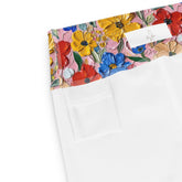 Simulated Painted Floral Print Leggings | Unique All-Over Pattern | Stretchy, Comfortable & Stylish | Perfect for Yoga, Casual, or Workout