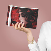 Gothic Floral Clutch Bag: Stylish Evening Purse for Special Occasions, Festival Accessory, Gift Idea for Her, Elegant Makeup Pouch