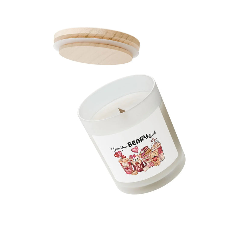 Cute Beary Much Candle | Frosted Glass Candle for Gifts, Home Decor, Romantic Gestures, Valentine&