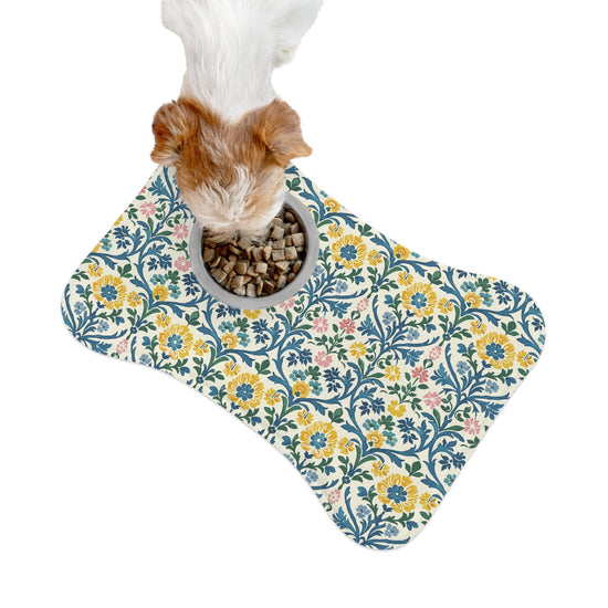 Floral Pet Feeding Mats - Cute Dog Mat, Cat Feeding Tray, Waterproof Dish Mat, Gift for Pet Lovers, Home Decor