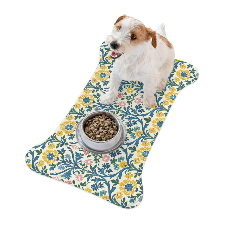 Floral Pet Feeding Mats - Cute Dog Mat, Cat Feeding Tray, Waterproof Dish Mat, Gift for Pet Lovers, Home Decor
