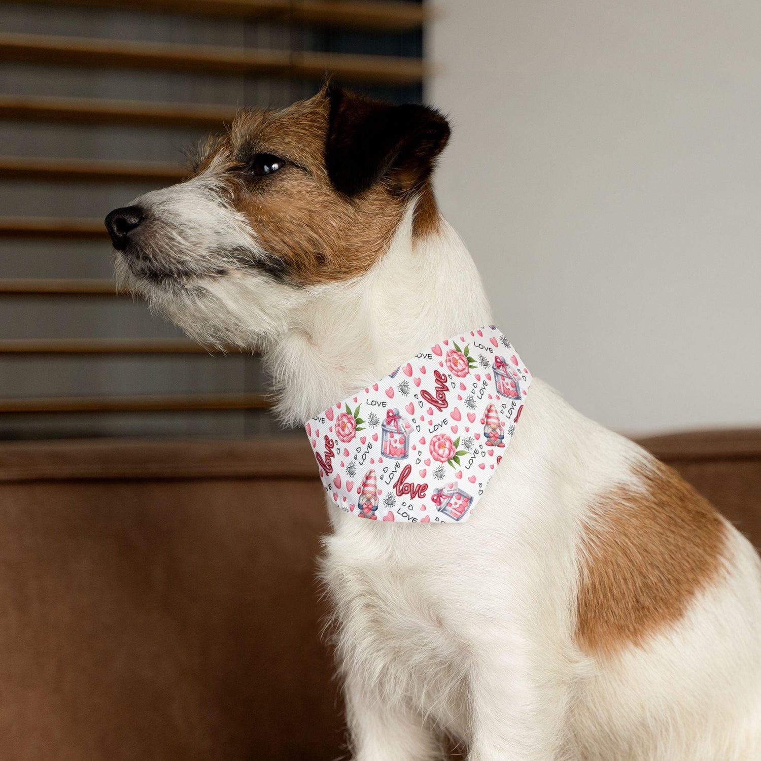 Colorful Pet Bandana Collar, Cute dog accessory for love, Valentine&