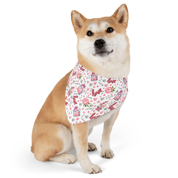 Colorful Pet Bandana Collar, Cute dog accessory for love, Valentine&