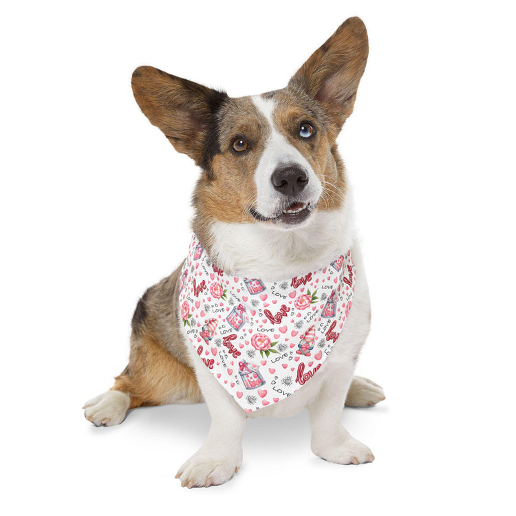 Colorful Pet Bandana Collar, Cute dog accessory for love, Valentine&