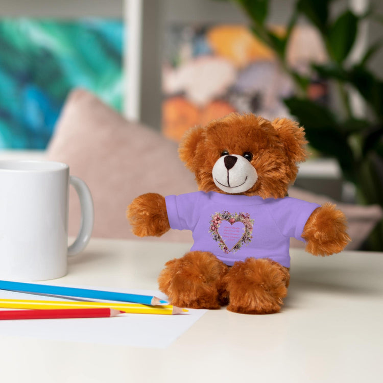 Cuddly Stuffed Animal with Custom Tee | Perfect Gift for Kids, Birthdays, Baby Showers, or Just Because, Adorable Plush Bear, Personalized