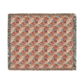 Boho Floral Woven Blanket, Cozy Throw for Home Decor, Gift for Housewarming, Rustic Blanket for Couch, All-Season Blanket