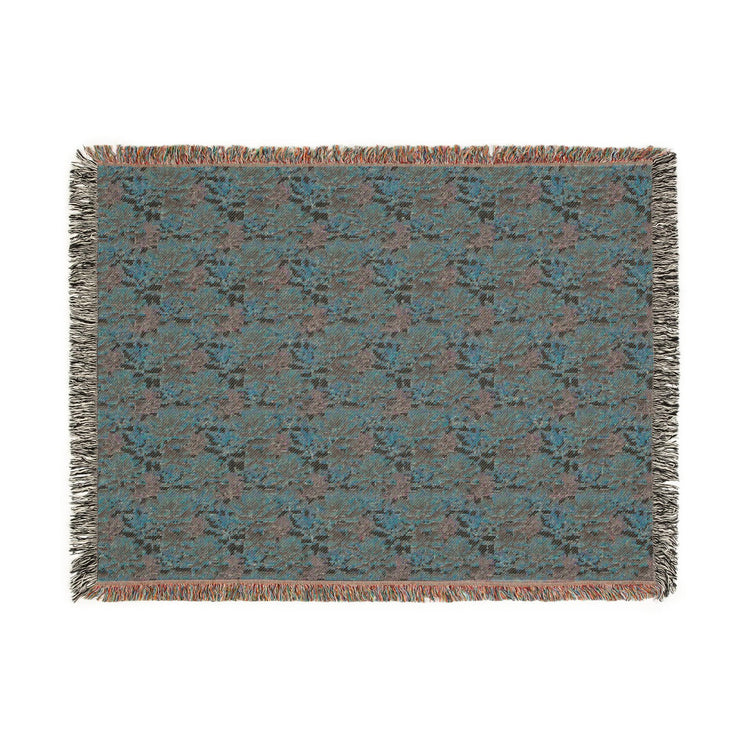 Boho Floral Woven Blanket, Cozy Throw for Home Decor, Gift for Housewarming, Rustic Blanket for Couch, All-Season Blanket