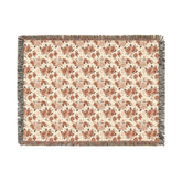 Cozy Woven Blanket, Warm Floral Throw for Home Decor, Blanket for Picnics, Gift for Her, Boho Bedroom Accessory