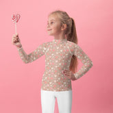 Valentine’s Heart Design Rash Guard for Girls – Stylish & Comfy Swimwear – Perfect for Valentine&