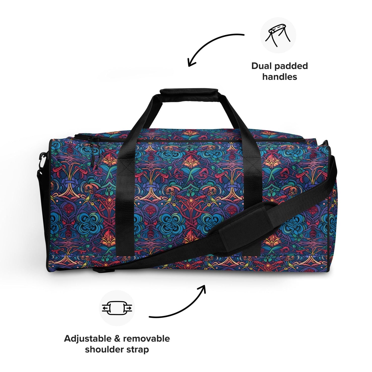 Stylish All-Over Print Travel Duffle Bag | Trendy, Spacious Weekender Bag for Travel & Sports | Perfect Gift for Her