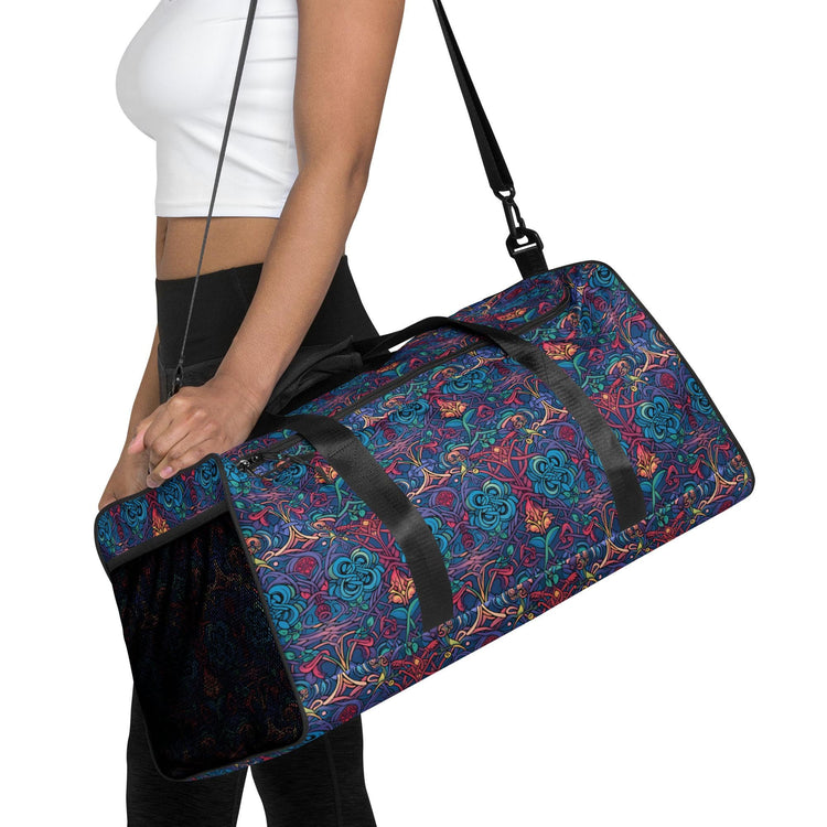 Stylish All-Over Print Travel Duffle Bag | Trendy, Spacious Weekender Bag for Travel & Sports | Perfect Gift for Her