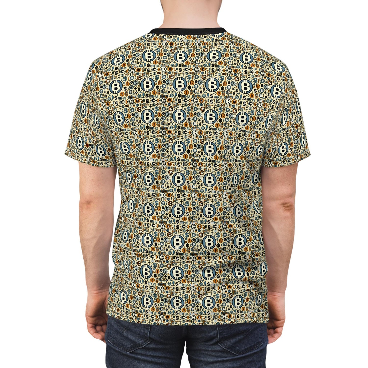 Bohemian Patterned Unisex Cut & Sew Tee, Casual Tee, Summer Shirt, Unique Gift, Festival Wear, Everyday Style