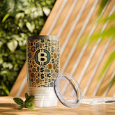 Crypto Coin Ringneck Tumbler, 20oz - Ideal for Bitcoin Lovers, Fun Gift for Finance Enthusiasts, Perfect for Parties, Travel, Home