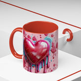 Heart Drip Coffee Mug, Romantic Gift, Valentine&