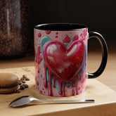 Heart Drip Coffee Mug, Romantic Gift, Valentine&