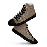 Geometric All-Over Pattern Men’s High Tops | Trendy Custom Sneakers | Stylish Modern Footwear for Men | Unique, Bold & Comfortable